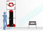 Triptichon b-longing von Daniel Holtwiesche mit Größendarstellung